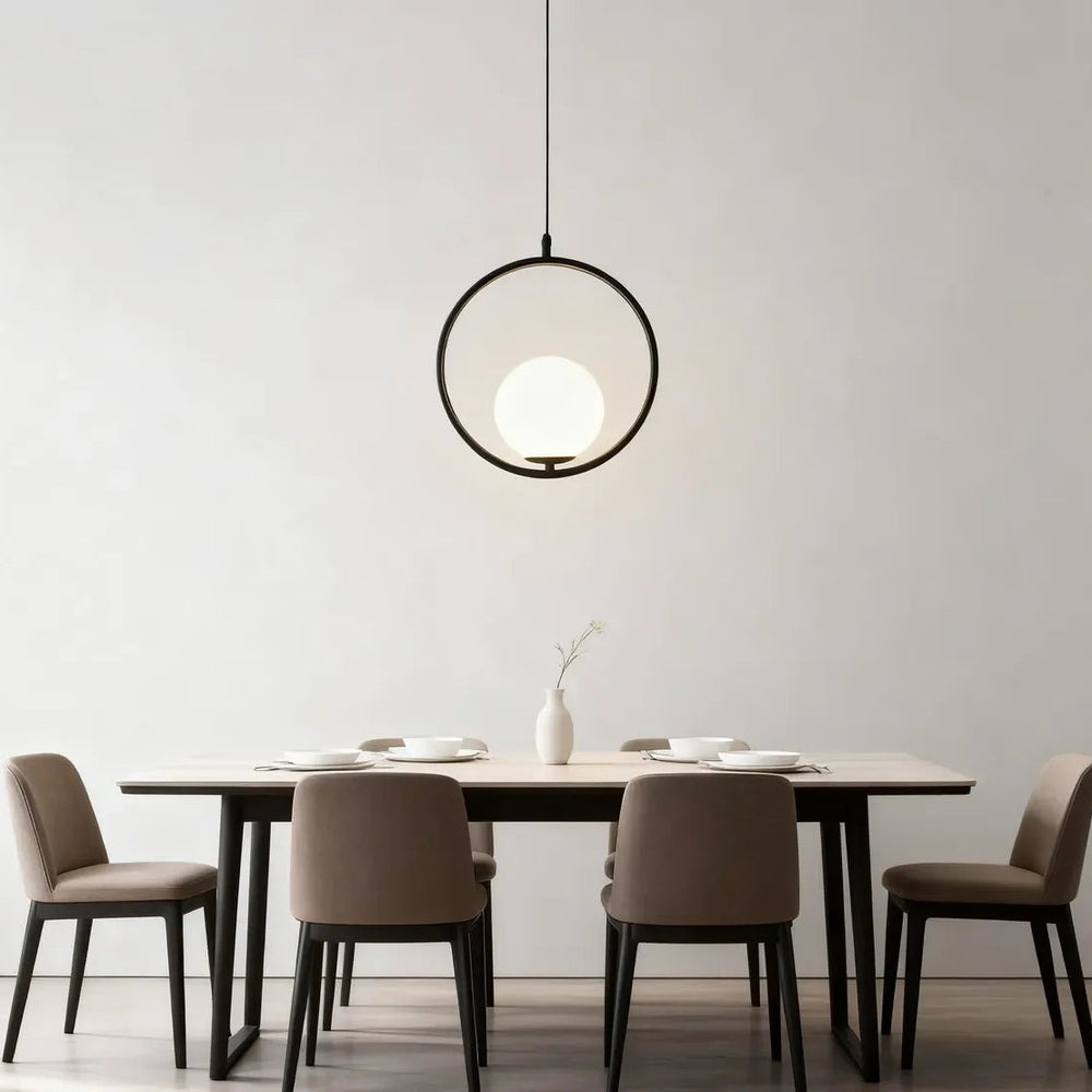 Lampadario con sfere in vetro LED design moderno altezza regolabile per sala pranzo
