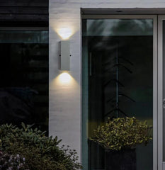 Applique da esterno moderna a blocco in cemento con LED