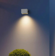 Applique da esterno moderna a blocco in cemento con LED