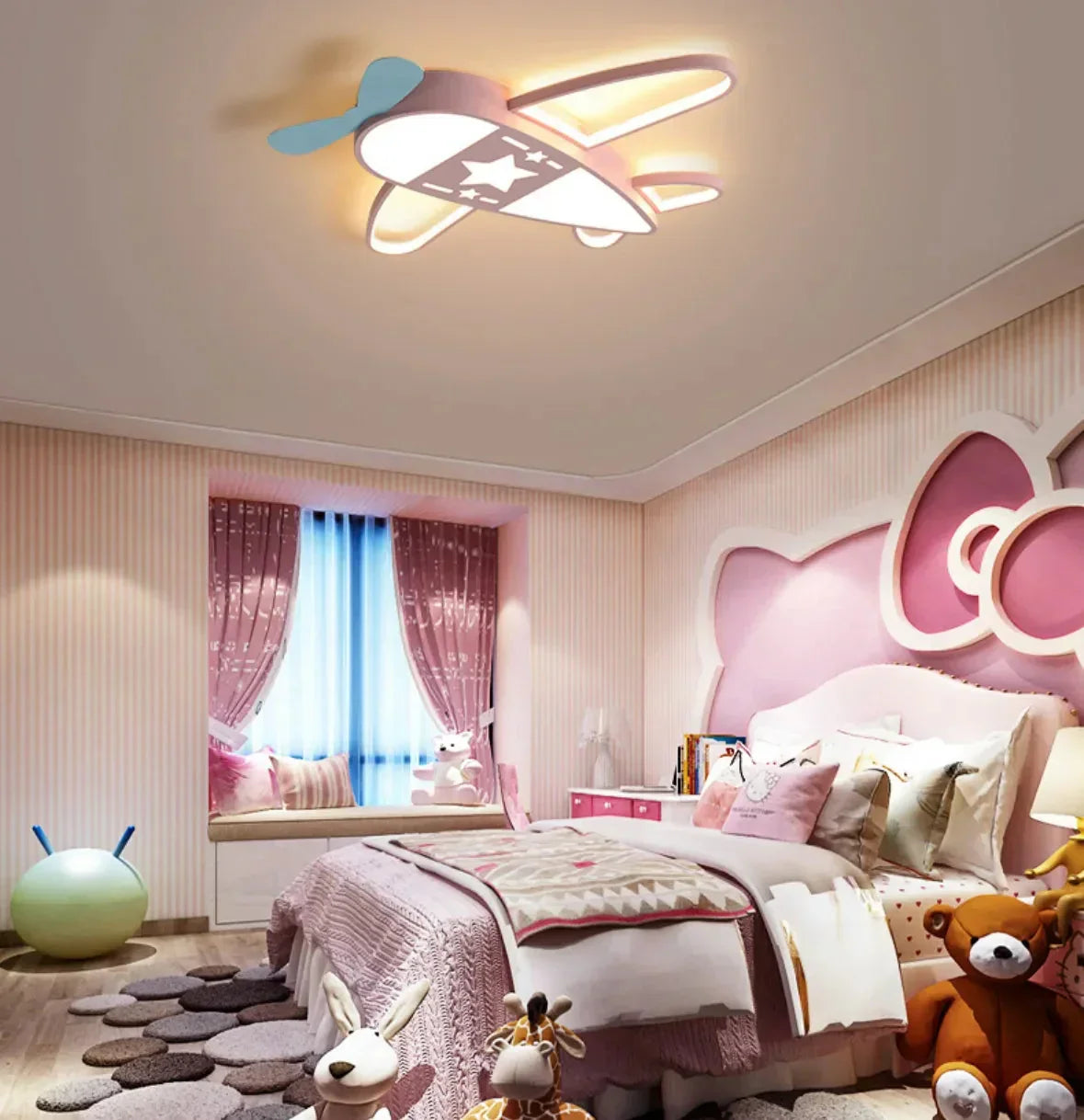Plafoniera a soffitto per la cameretta a forma di aeroplano con luce LED dimmerabile