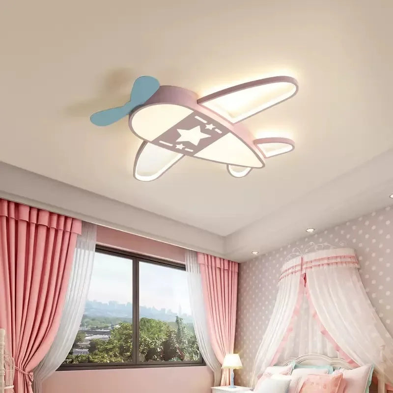 Plafoniera a soffitto per la cameretta a forma di aeroplano con luce LED dimmerabile
