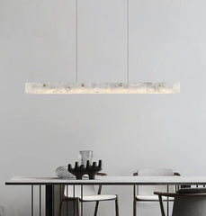 Lampadario in marmo lineare moderno LED dimmerabile per sala da pranzo