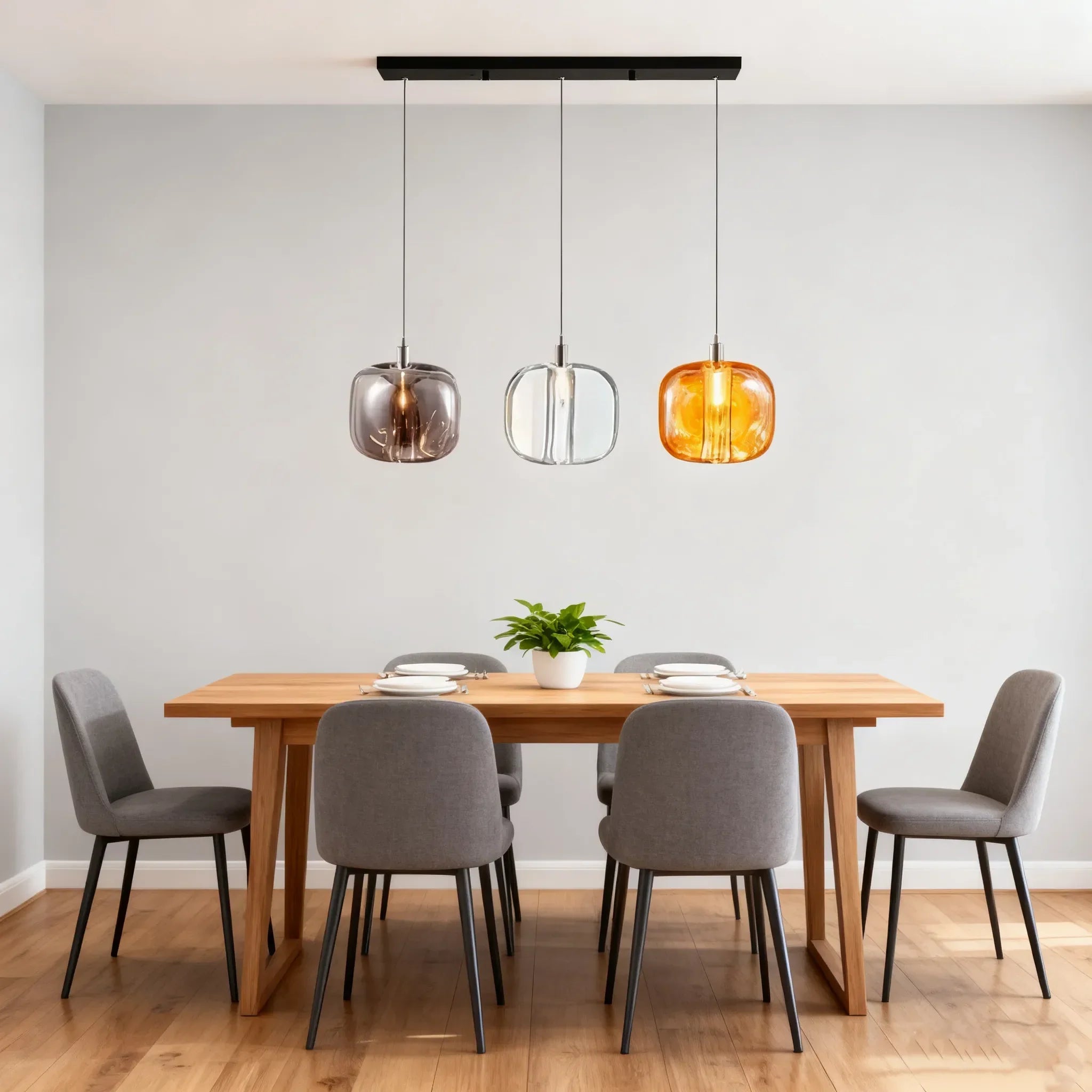 Lampadario a sospensione con sfere in cristallo moderno a LED per sala da pranzo