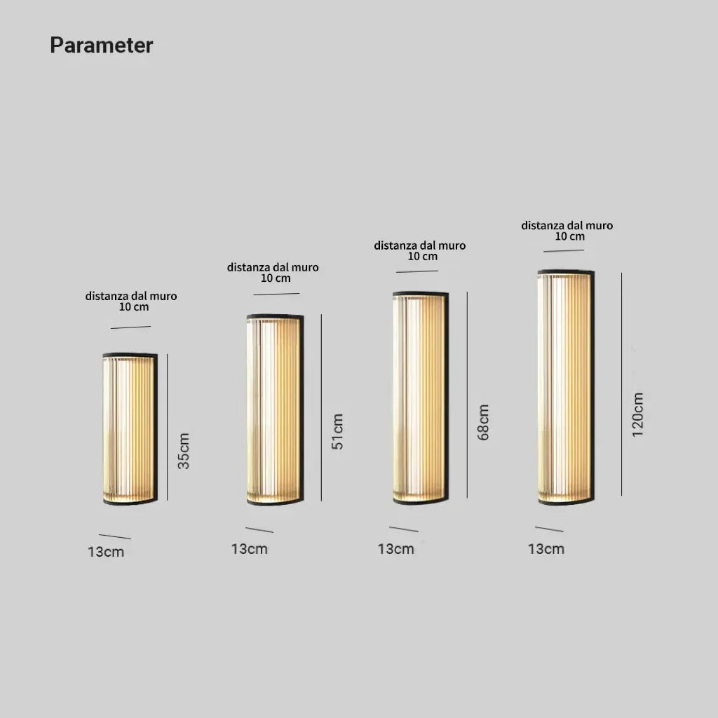 Applique da esterno per giardino moderno a LED solare nero con diffusore cilindrico