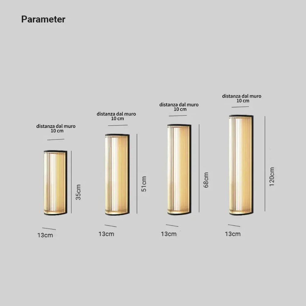 Applique da esterno per giardino moderno a LED solare nero con diffusore cilindrico