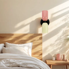 Applique da parete doppie luci LED stile nordico per comodino