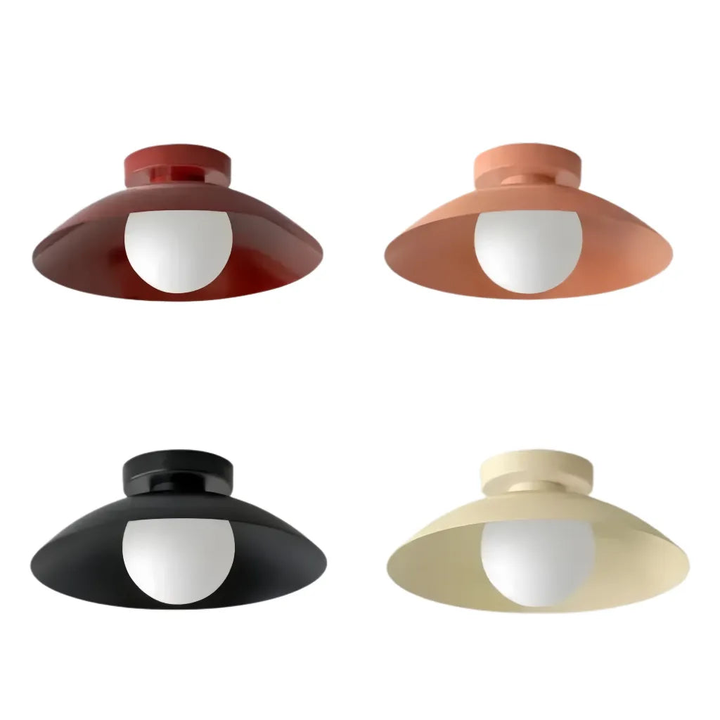 Plafoniera LED dimmerabile per corridoio dalla forma a disco in stile nordico contemporaneo