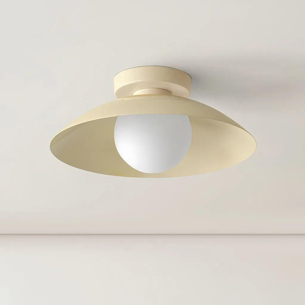 Plafoniera LED dimmerabile per corridoio dalla forma a disco in stile nordico contemporaneo