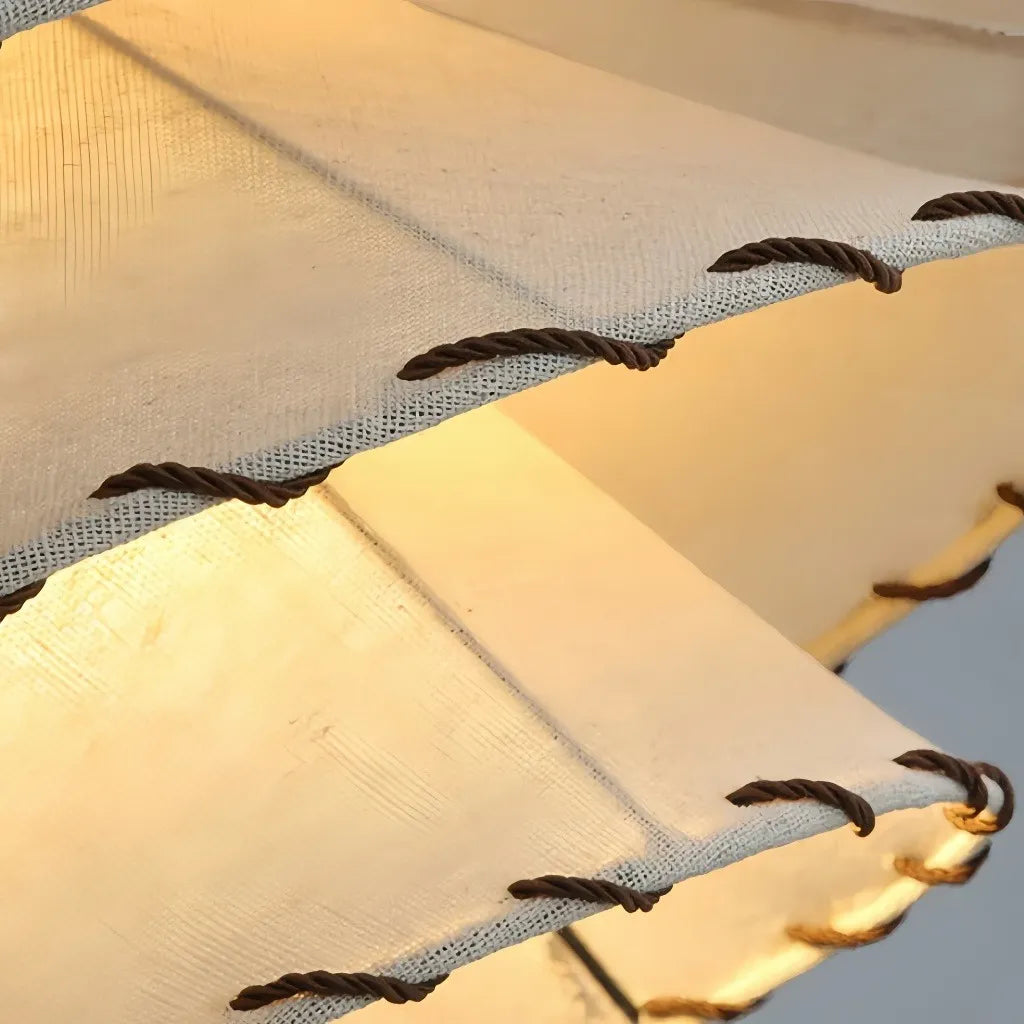 Lampada a sospensione con paralume in tessuto plissettato dimmerabile dalla forma a cascata in stile retrò per sala da pranzo