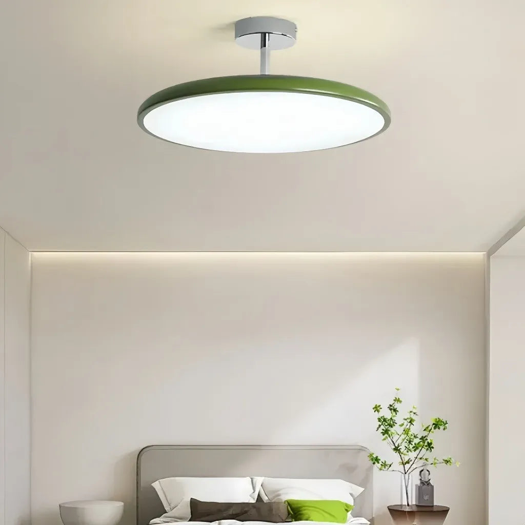 Plafoniera di design minimal LED dimmerabile orientabile a disco per camera da letto