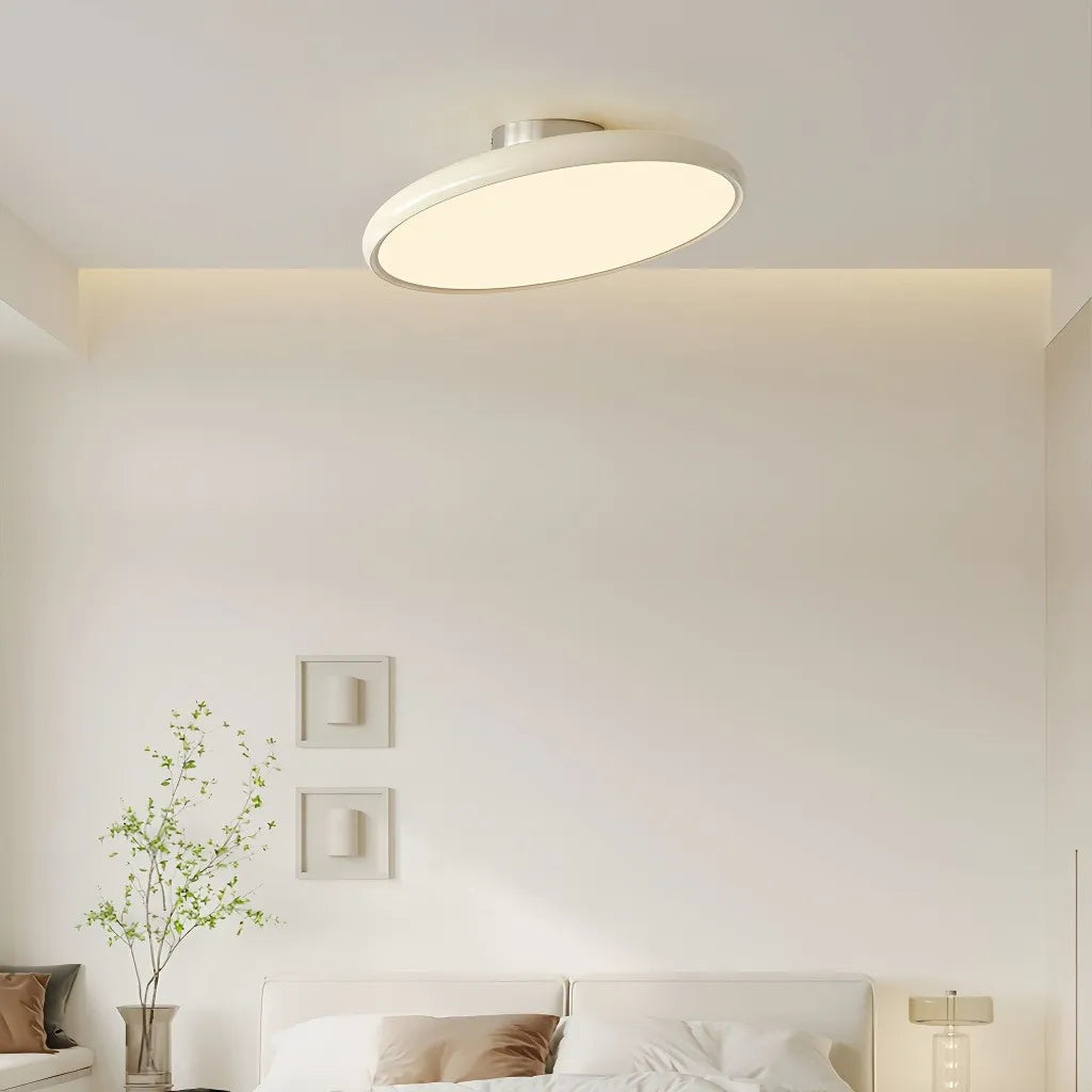 Plafoniera di design minimal LED dimmerabile orientabile a disco per camera da letto