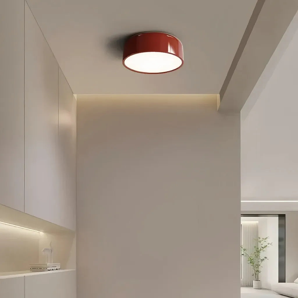 Plafoniera rotonda a LED dimmerabile in metallo stile scandinavo per cucina