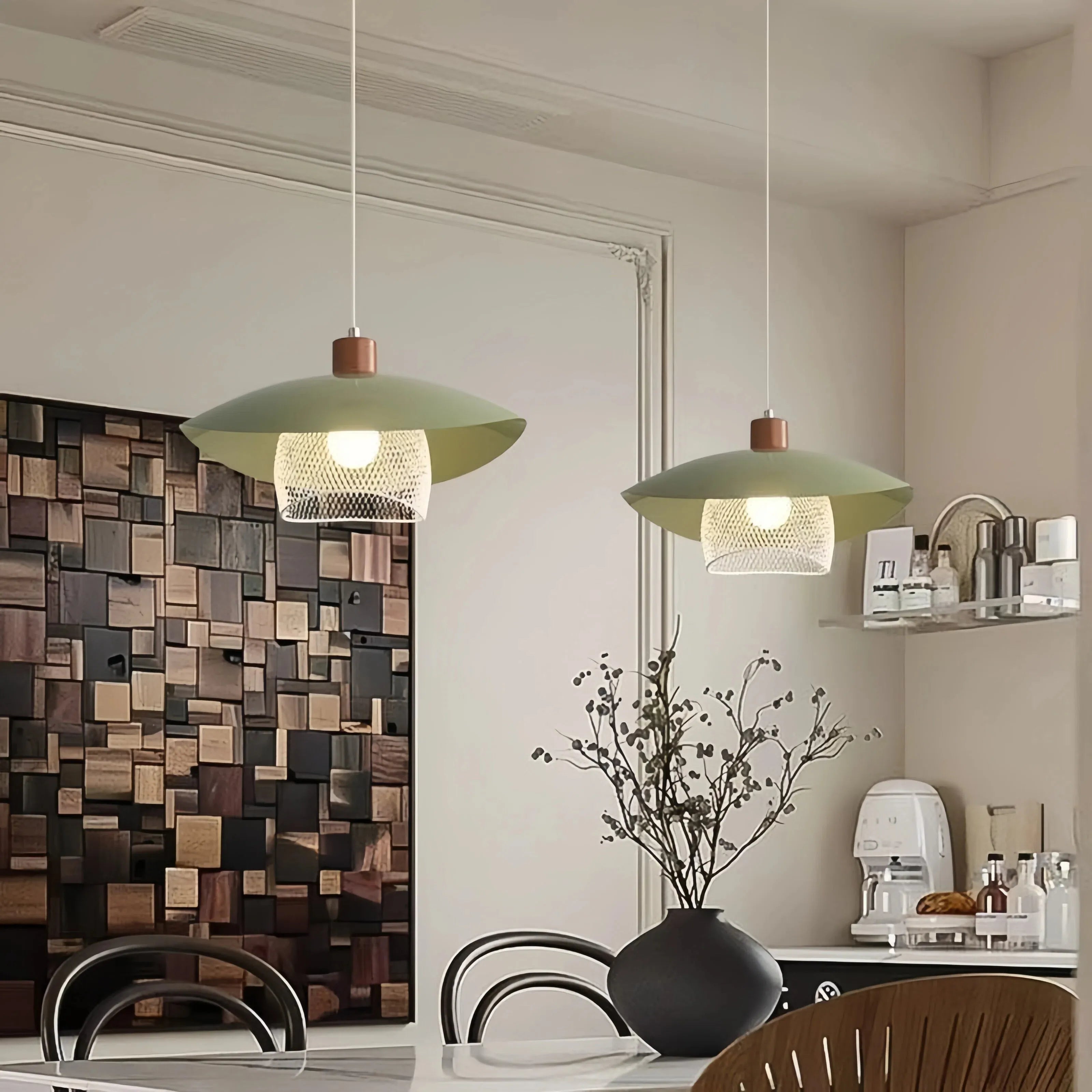 Lampada a sospensione stile nordico a campana LED dimmerabile per sala da pranzo