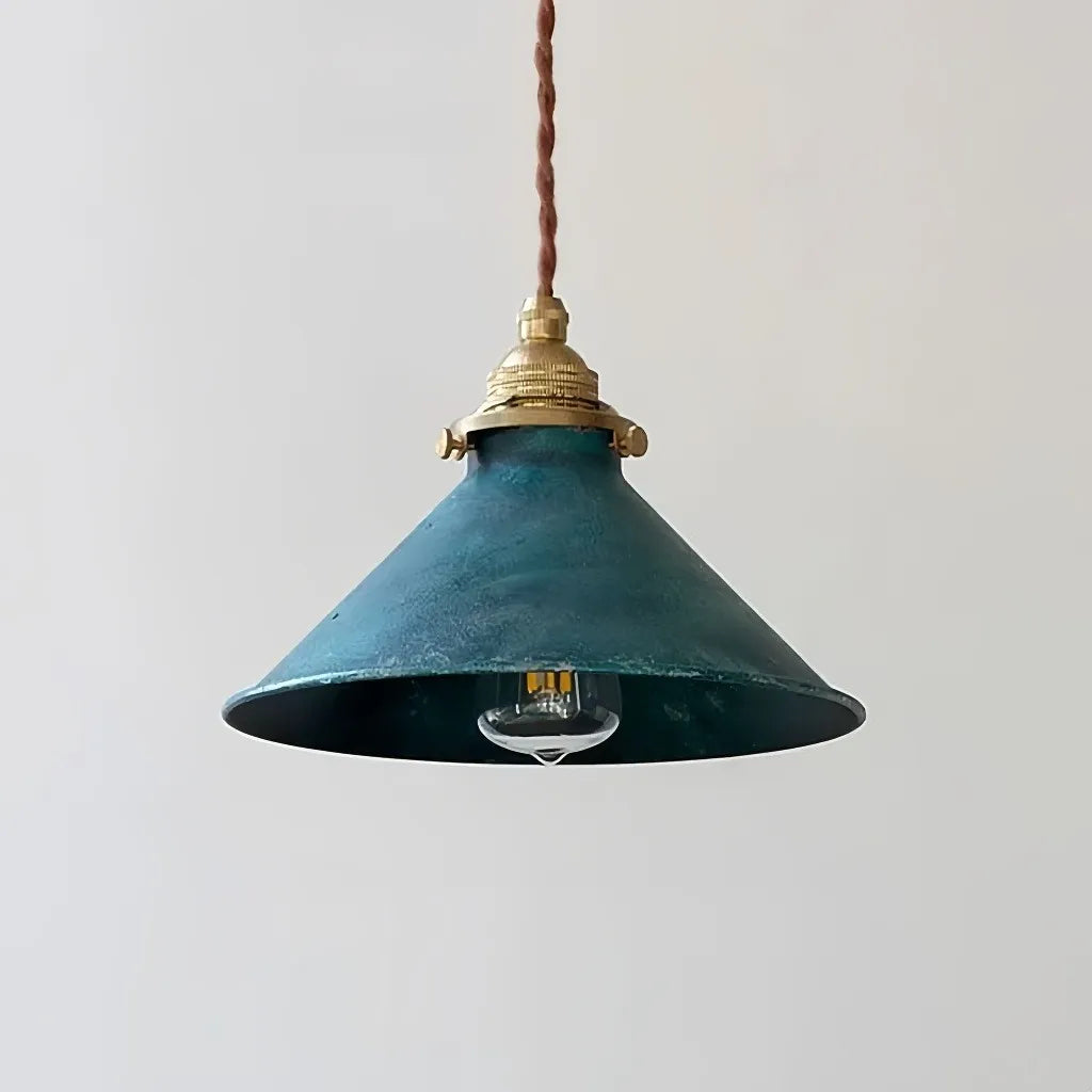 Lampadario a sospensione industriale vintage dimmerabile a cono in metallo per isola della cucina