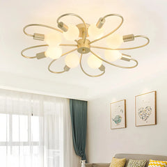 Plafoniera moderna a bracci con design a petali dimmerabile per soggiorno