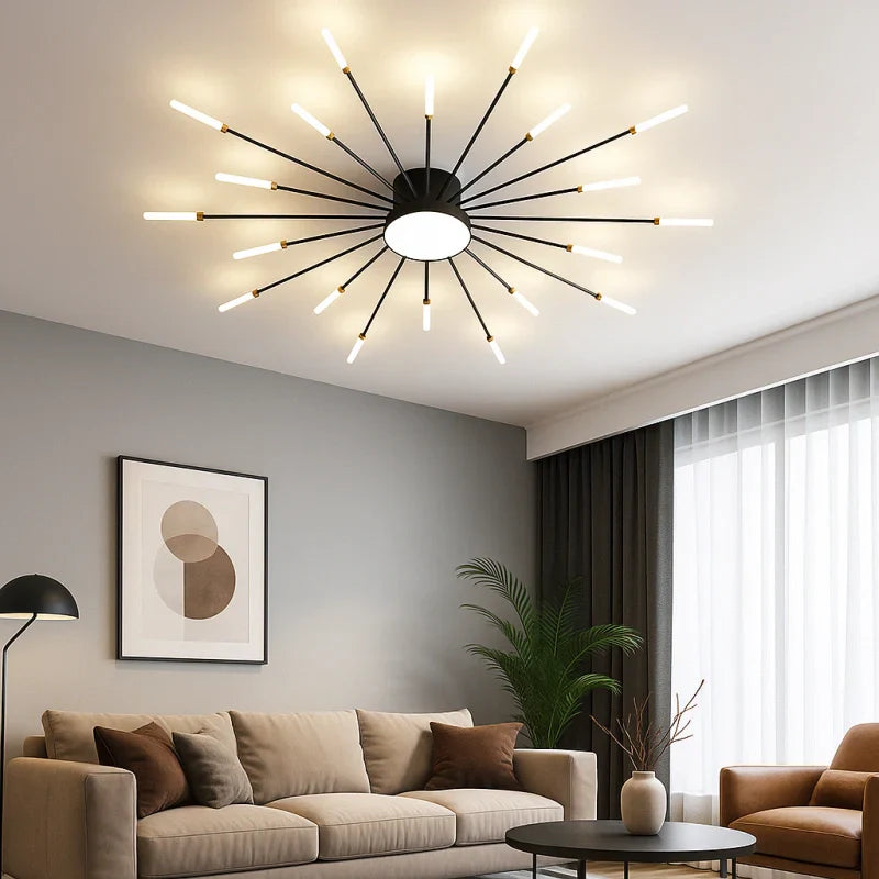 Plafoniera LED Sputnik dimmerabile dal design moderno per soggiorno