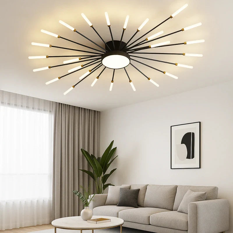 Plafoniera LED Sputnik dimmerabile dal design moderno per soggiorno