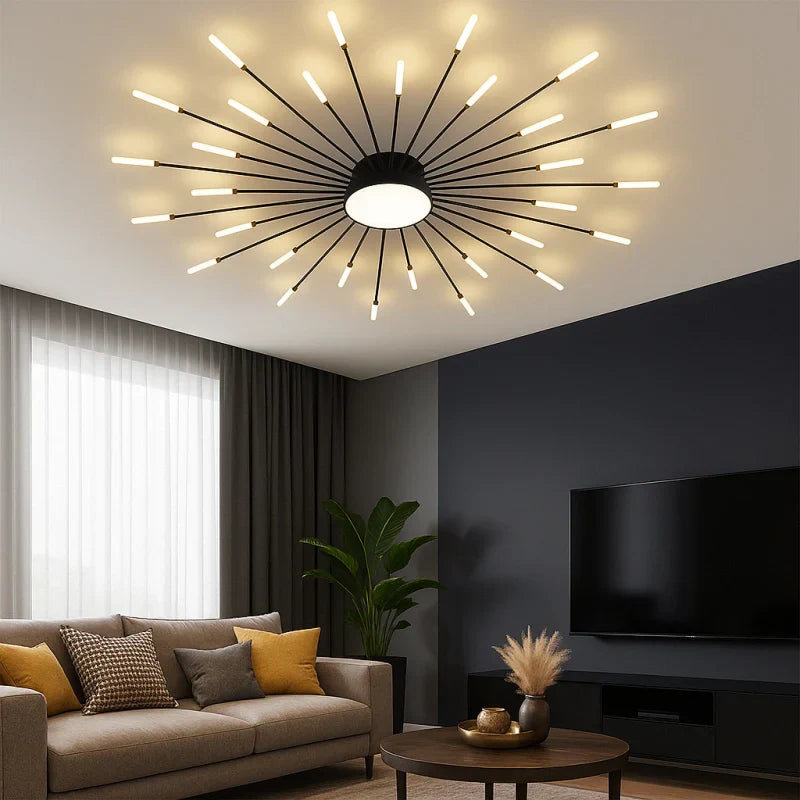 Plafoniera LED Sputnik dimmerabile dal design moderno per soggiorno