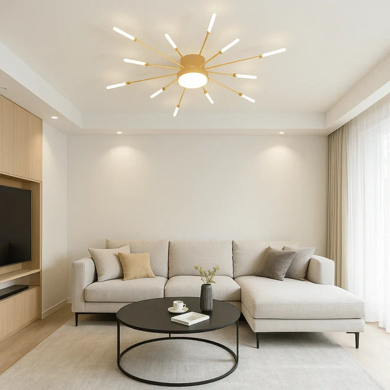 Plafoniera LED Sputnik dimmerabile dal design moderno per soggiorno