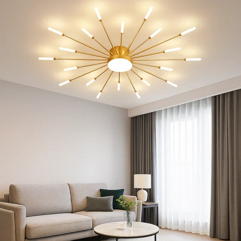 Plafoniera LED Sputnik dimmerabile dal design moderno per soggiorno