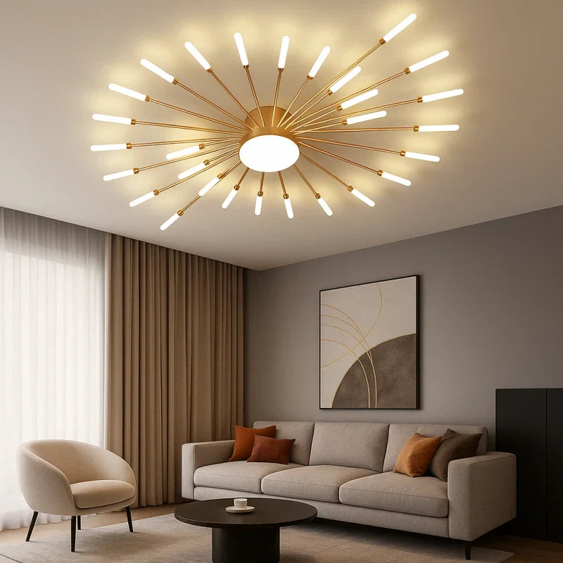 Plafoniera LED Sputnik dimmerabile dal design moderno per soggiorno
