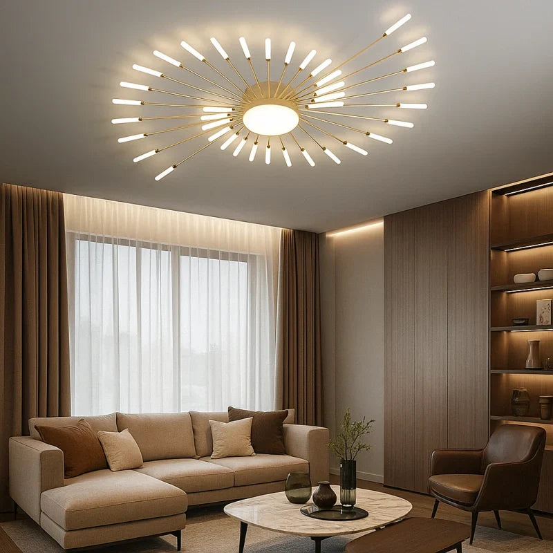 Plafoniera LED Sputnik dimmerabile dal design moderno per soggiorno