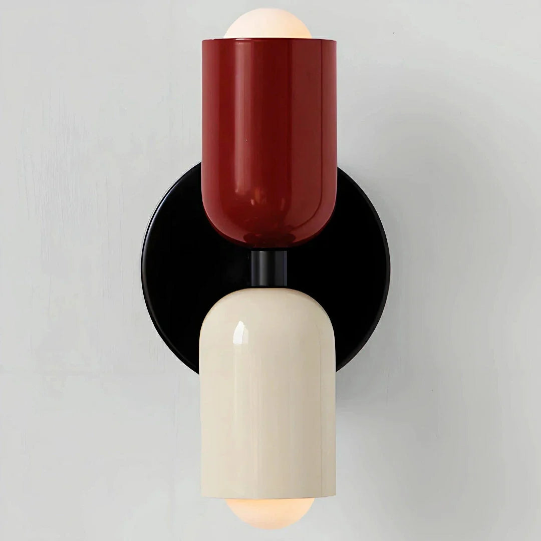 Applique da parete doppia luci dimmerabile in metallo dal design nordico per camera da letto