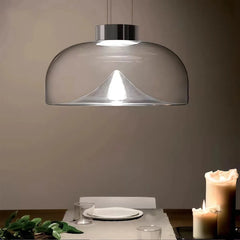 Lampada a sospensione in vetro soffiato a campana LED dimmerabile moderna per isola cucina