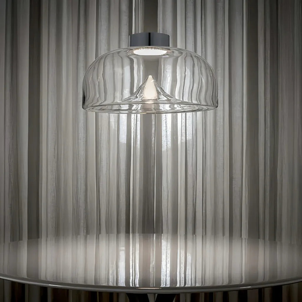 Lampada a sospensione in vetro soffiato a campana LED dimmerabile moderna per isola cucina