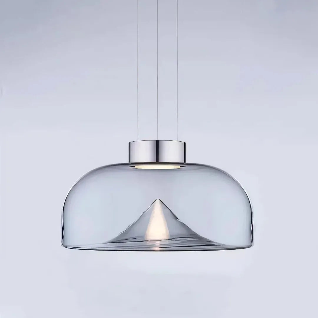 Lampada a sospensione in vetro soffiato a campana LED dimmerabile moderna per isola cucina
