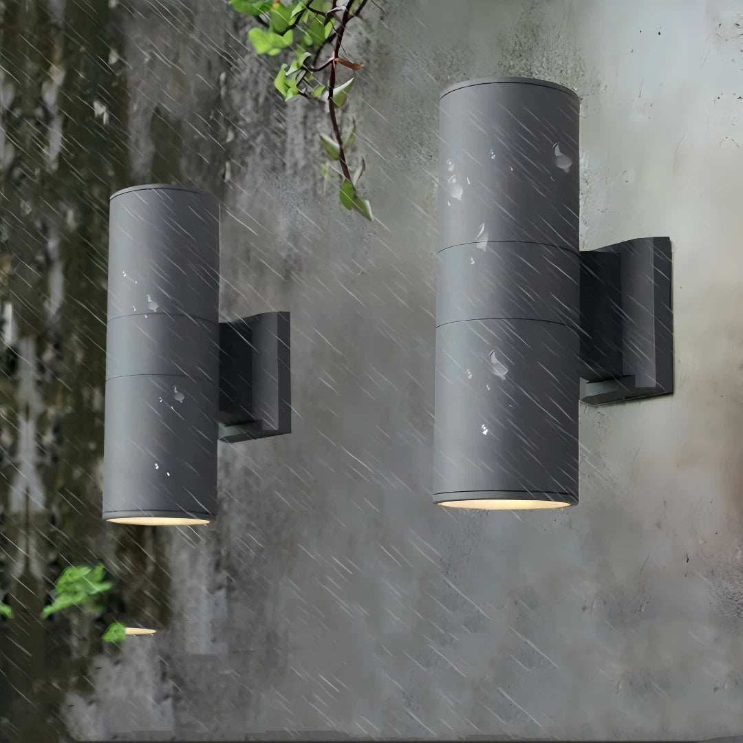 Applique a doppio fascio da esterno LED cilindrica per balcone