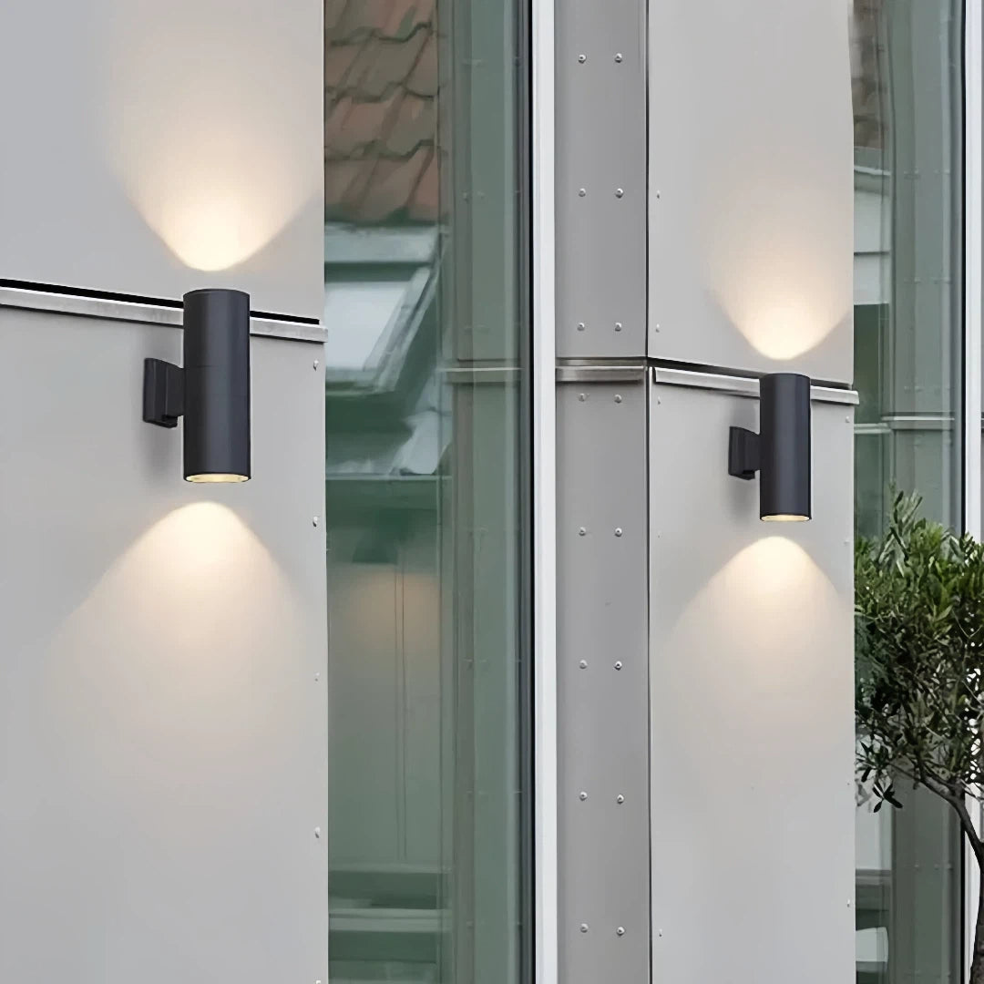 Applique a doppio fascio da esterno LED cilindrica per balcone