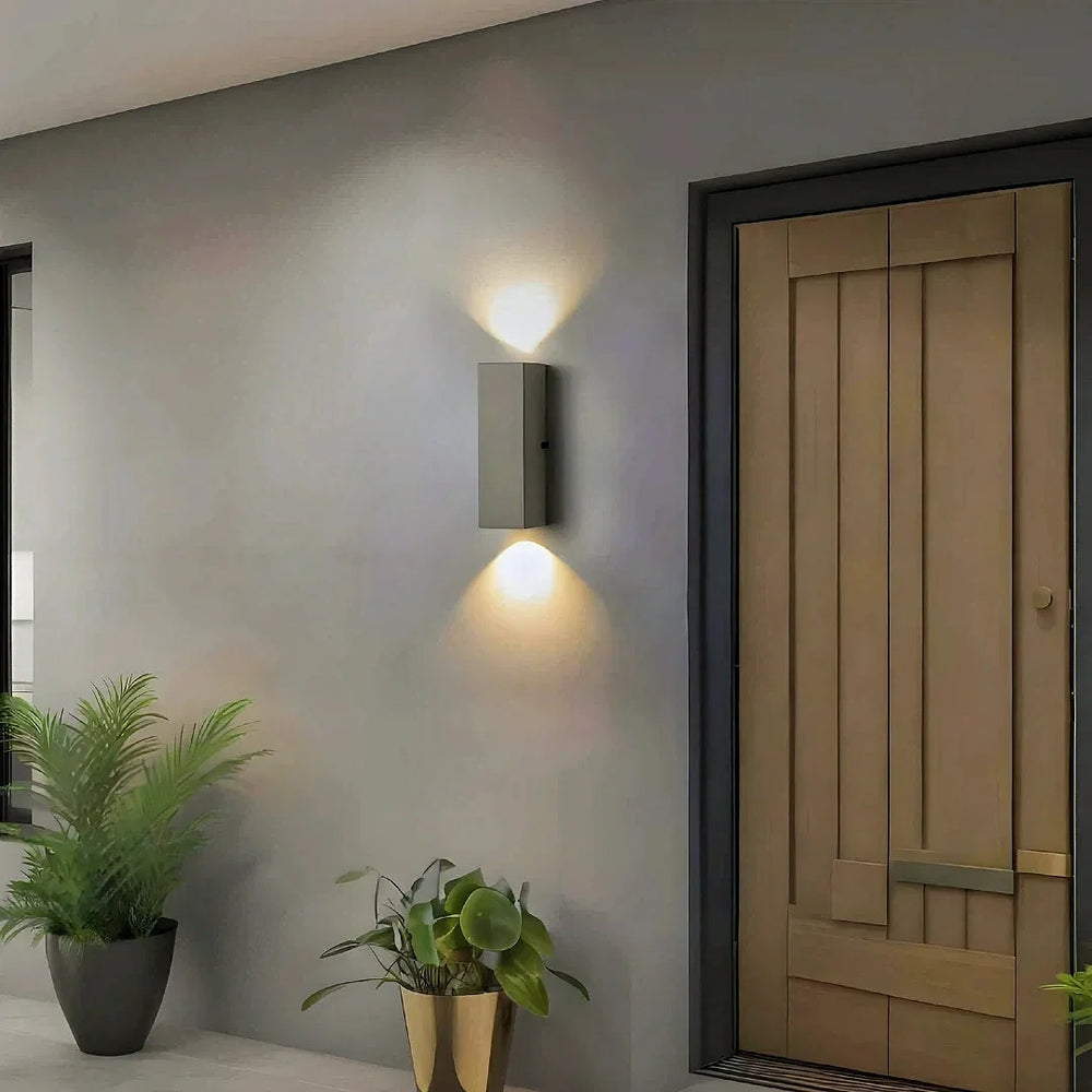 Applique da esterno moderna a blocco in cemento con LED