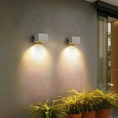 Applique da esterno moderna a blocco in cemento con LED