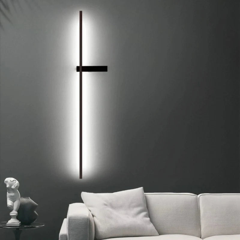 Applique da parete LED lineare dimmerabile in metallo dal design minimalista