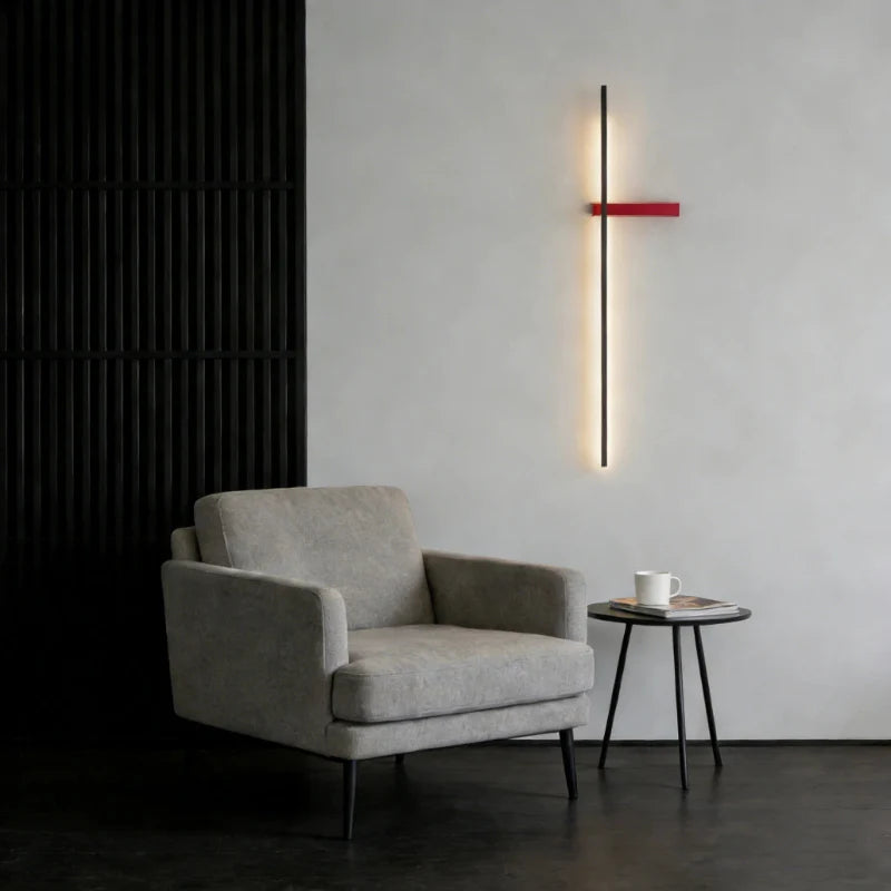 Applique da parete LED lineare dimmerabile in metallo dal design minimalista