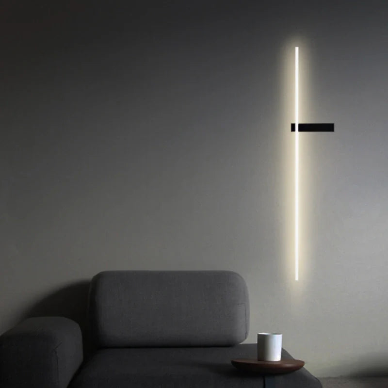Applique da parete LED lineare dimmerabile in metallo dal design minimalista