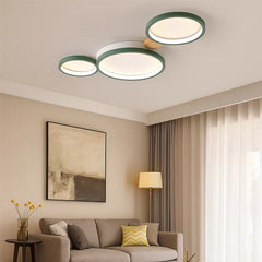 Luci da soffitto plafoniera LED design nordico a dischi multipli dimmerabile per soggiorno