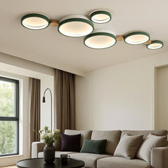 Luci da soffitto plafoniera LED design nordico a dischi multipli dimmerabile per soggiorno
