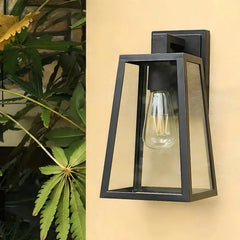 Lanterna industriale vintage da esterno a parete con lampadina Edison per ingresso