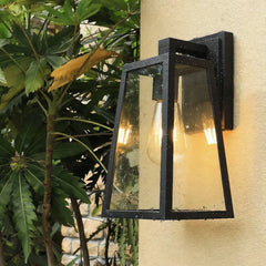 Lanterna industriale vintage da esterno a parete con lampadina Edison per ingresso