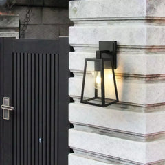 Lanterna industriale vintage da esterno a parete con lampadina Edison per ingresso