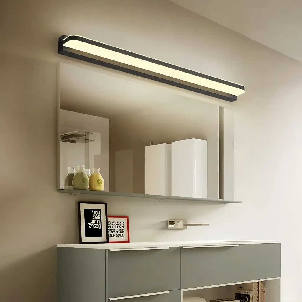 Applique lineare minimalista da specchio bagno con LED dimmerabile