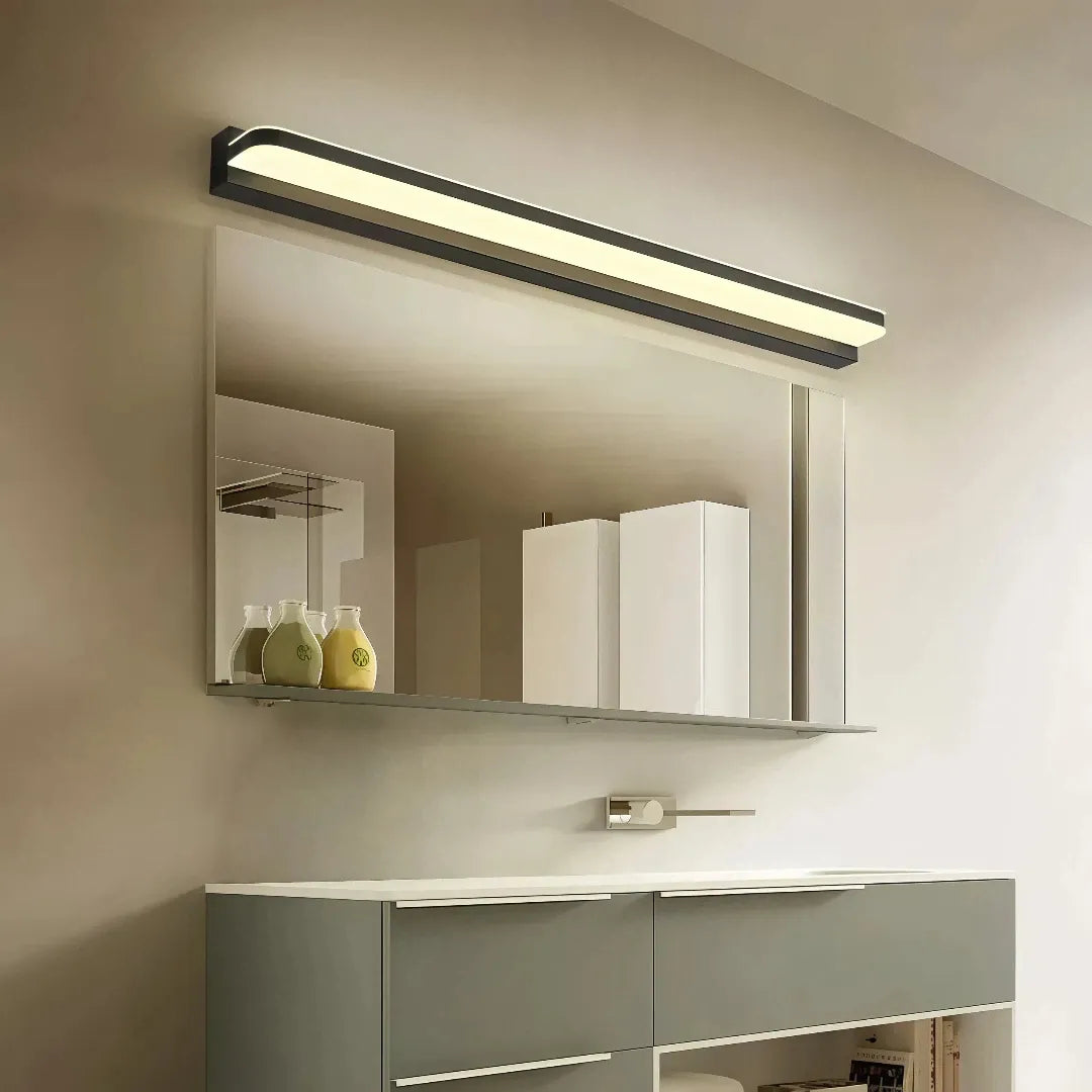 Applique lineare minimalista da specchio bagno con LED dimmerabile