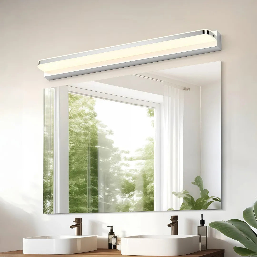 Applique lineare minimalista da specchio bagno con LED dimmerabile