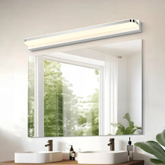 Applique lineare minimalista da specchio bagno con LED dimmerabile