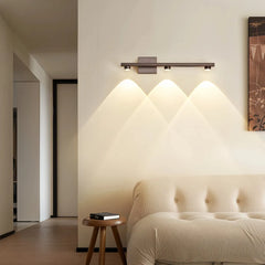 Applique lineare LED moderna dimmerabile con fasci di luce per soggiorno