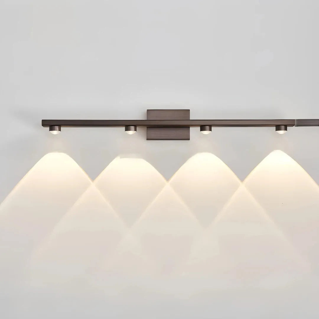 Applique lineare LED moderna dimmerabile con fasci di luce per soggiorno