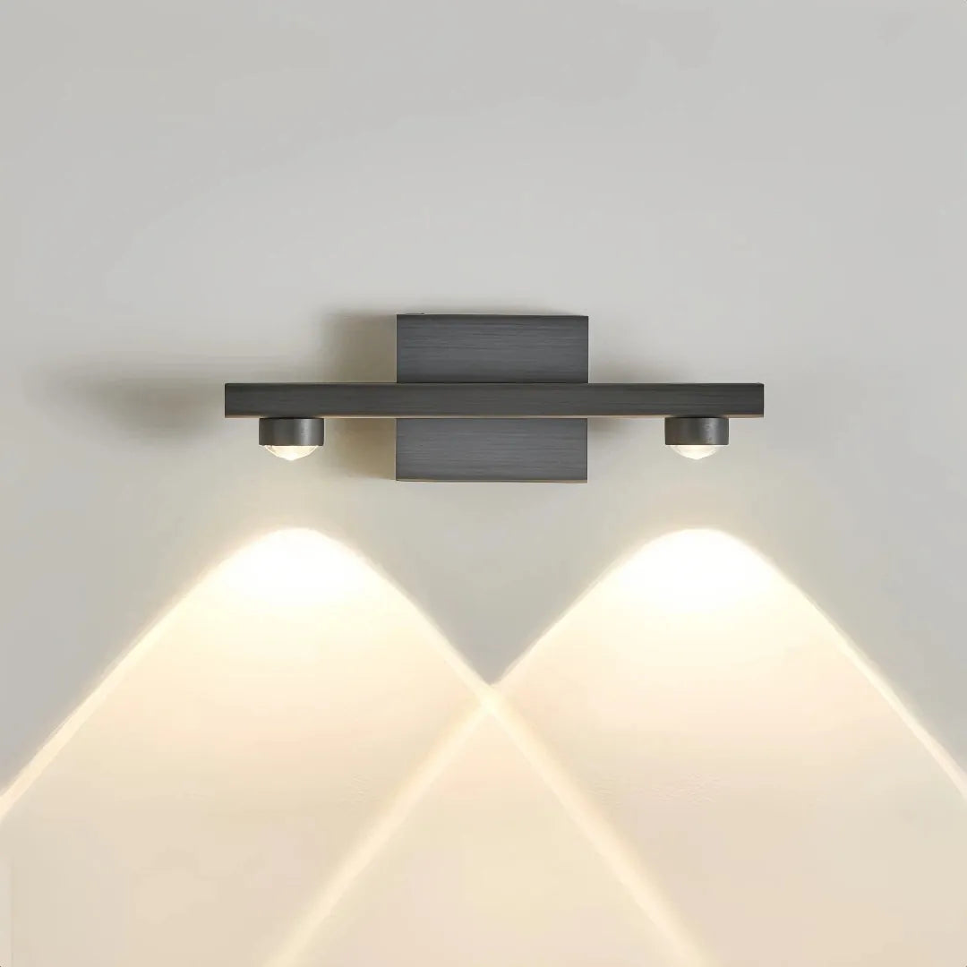 Applique lineare LED moderna dimmerabile con fasci di luce per soggiorno