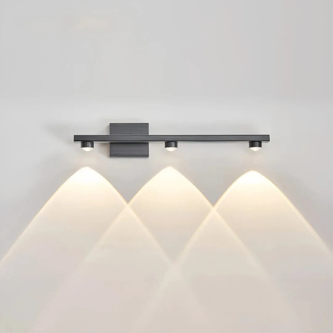 Applique lineare LED moderna dimmerabile con fasci di luce per soggiorno